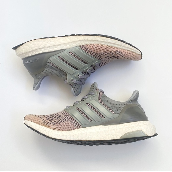 Adidas DNA 4.0 ultraboost ombre orange gray black knit lace up athletic shoes - Picture 3 of 8